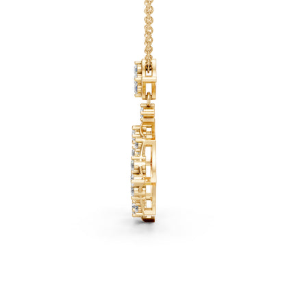 Structured Floral Motif Pendant