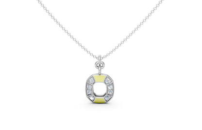 Enamel Color Block Loop Pendant