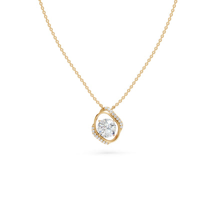 Interlocked Frame Solitaire Pendant