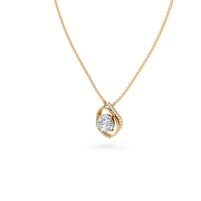 Interlocked Frame Solitaire Pendant