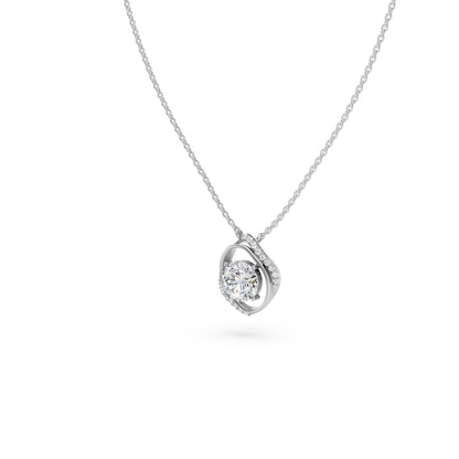 Interlocked Frame Solitaire Pendant