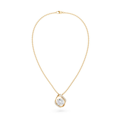 Interlocked Frame Solitaire Pendant