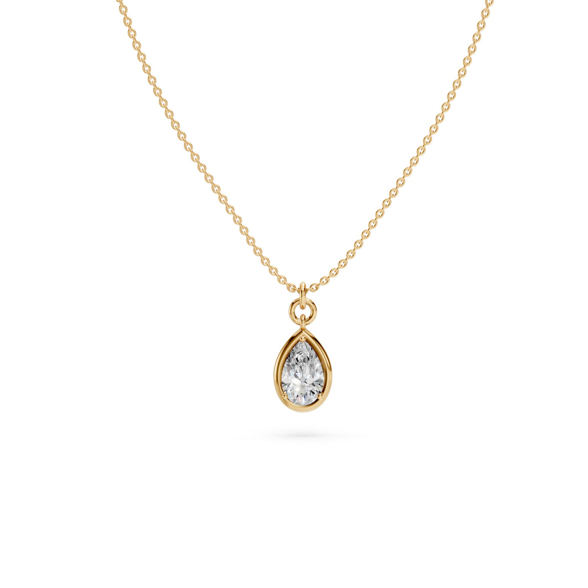 Teardrop Solitaire Pendant