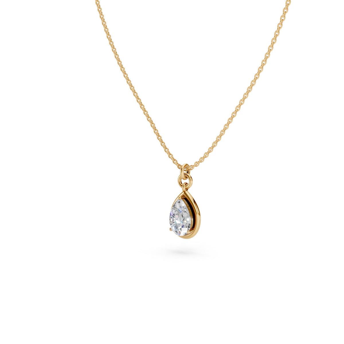 Teardrop Solitaire Pendant