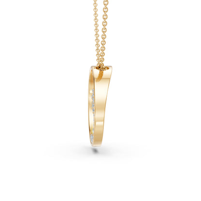 Island Style Diamond Palm Pendant
