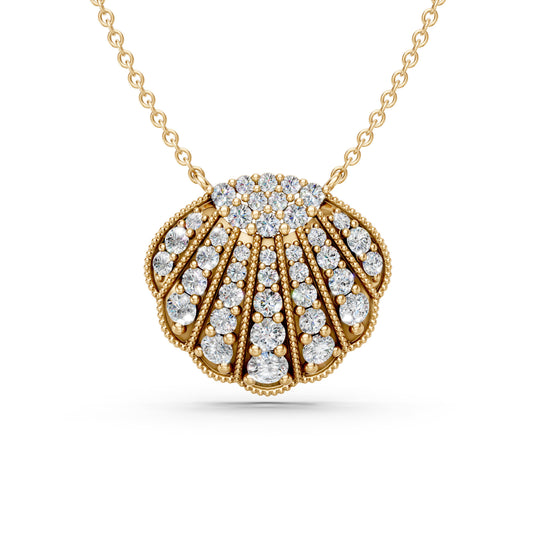 Intricate Shell Motif Pendant