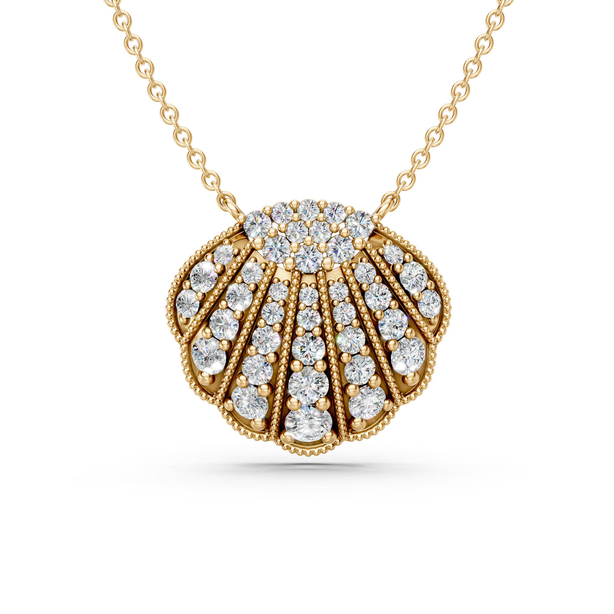 Intricate Shell Motif Pendant