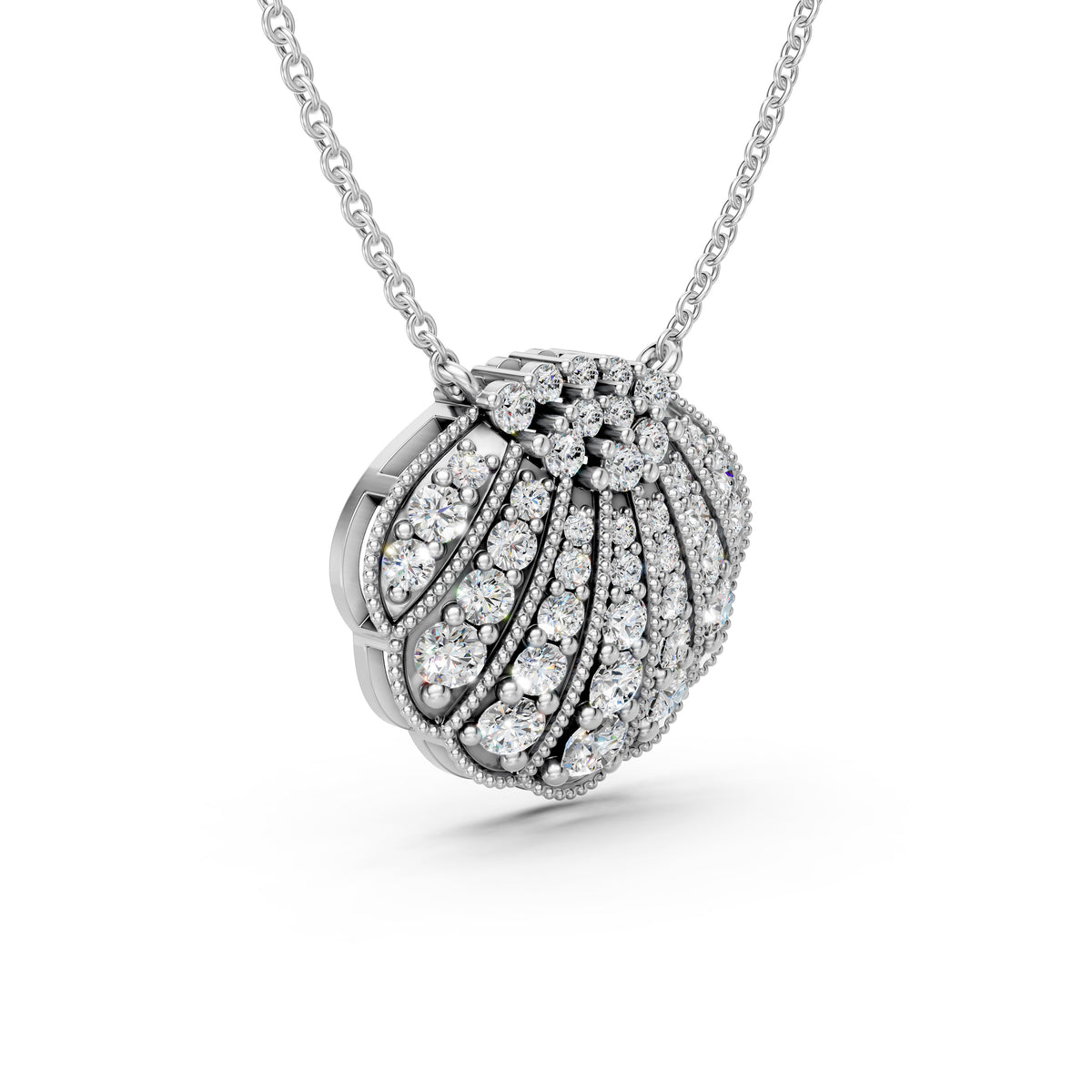 Intricate Shell Motif Pendant