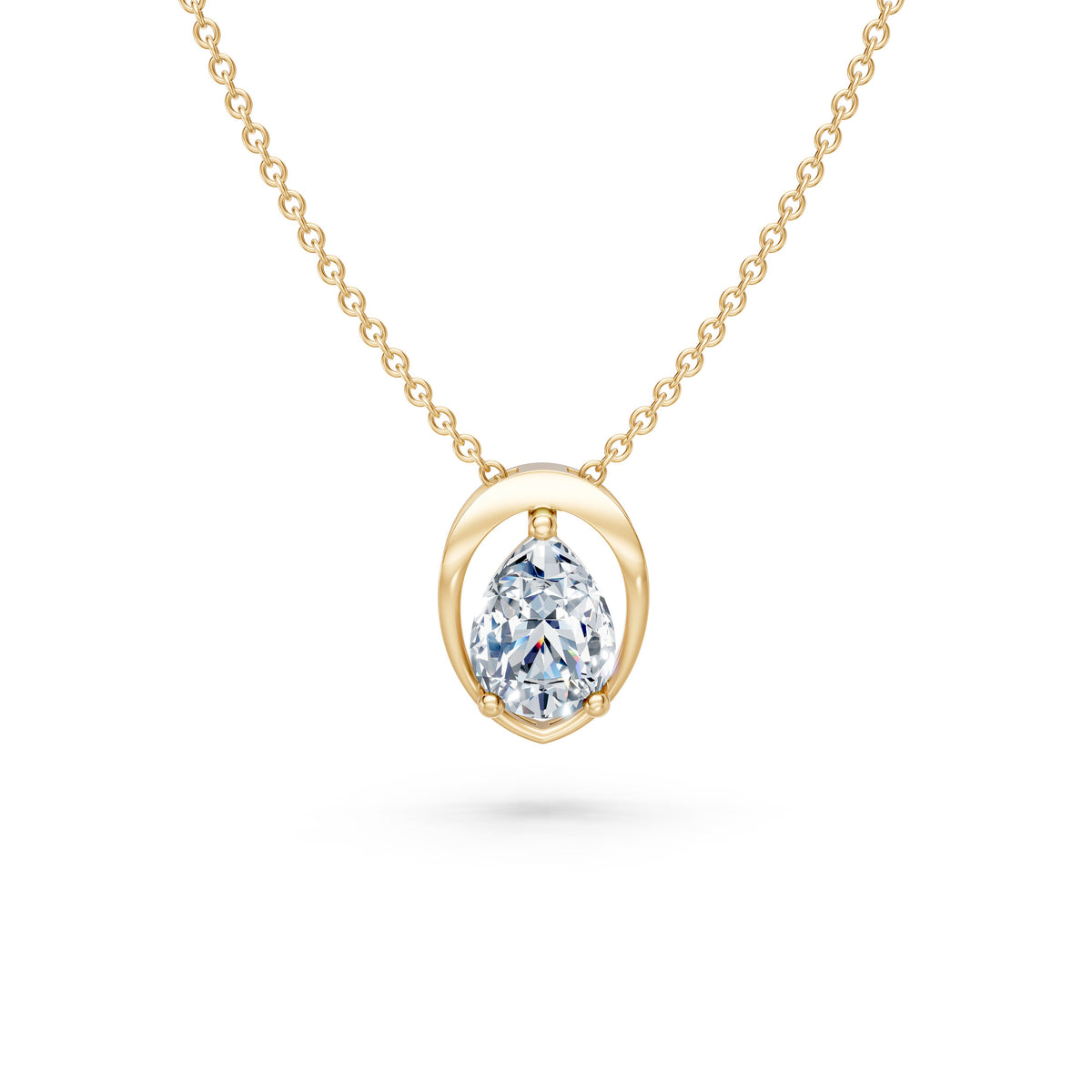 Classic Pear Diamond Statement Pendant