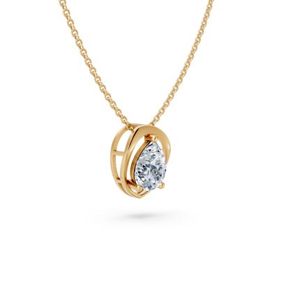 Classic Pear Diamond Statement Pendant