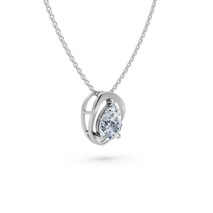 Classic Pear Diamond Statement Pendant