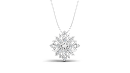 Diamond Snowflake Petal Pendant