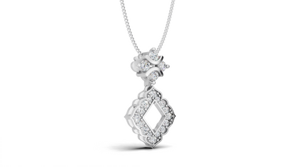 Diamond Scallop Moroccan Drop Pendant
