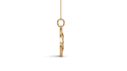 Diamond Open Lattice Floral Pendant