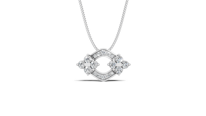 Diamond Open Rhombus Cluster Pendant