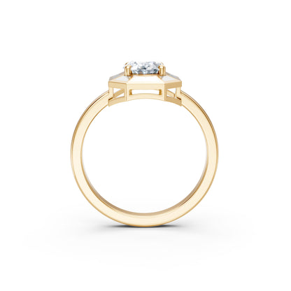 Classic Oval Diamond Solitaire Ring