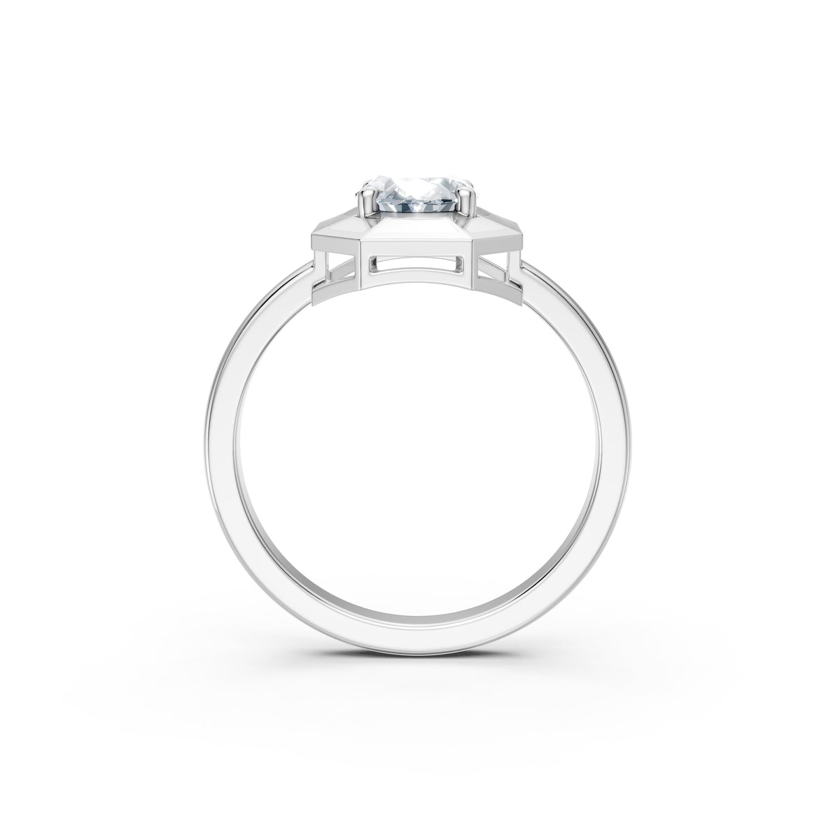 Classic Oval Diamond Solitaire Ring