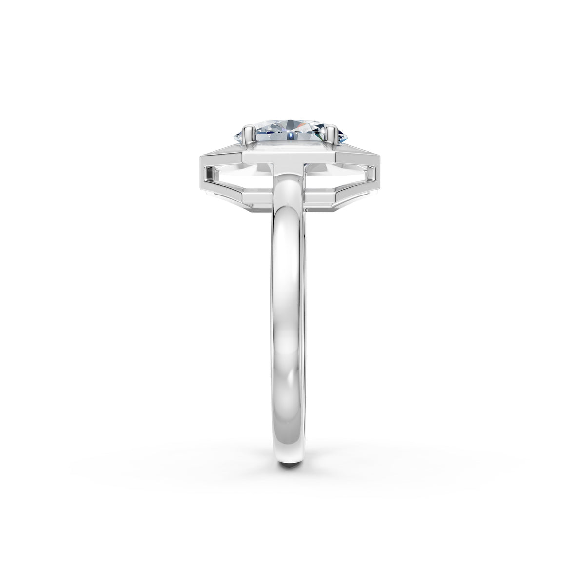 Classic Oval Diamond Solitaire Ring