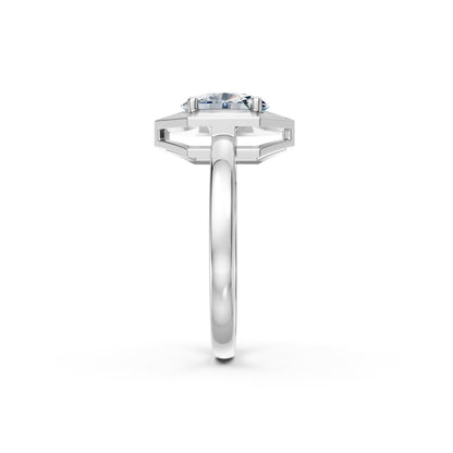 Classic Oval Diamond Solitaire Ring