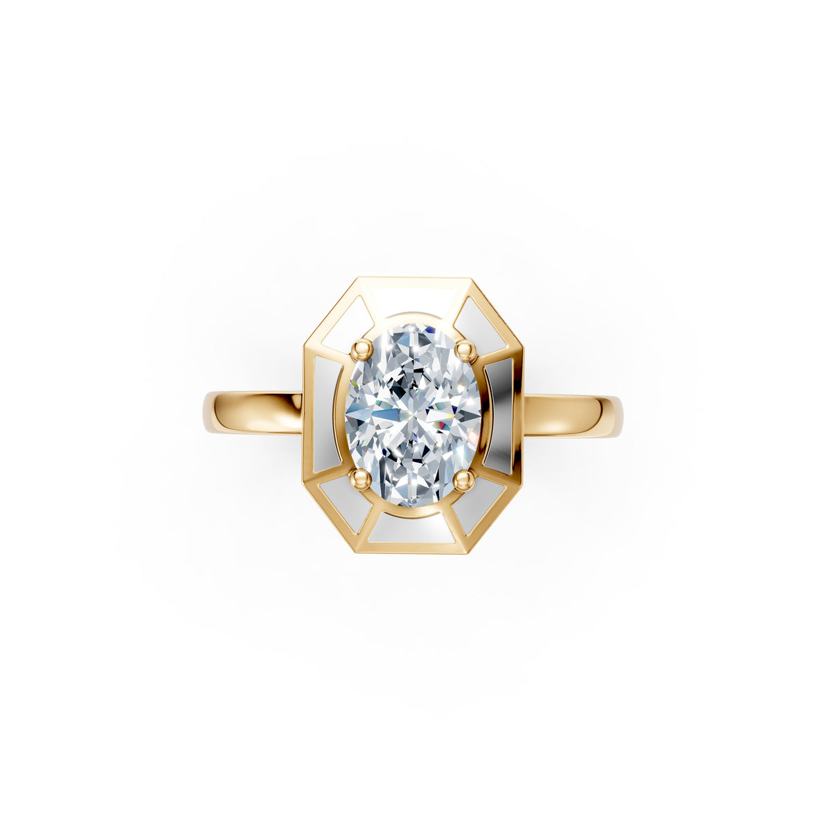 Classic Oval Diamond Solitaire Ring