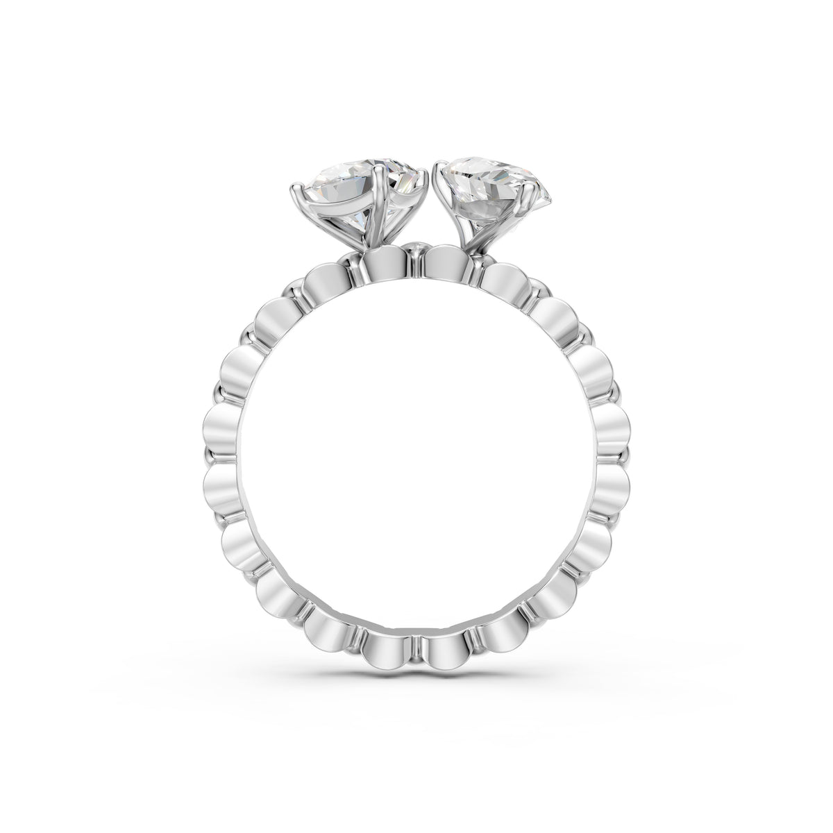 Pear and Emerald Duo Diamond Ring