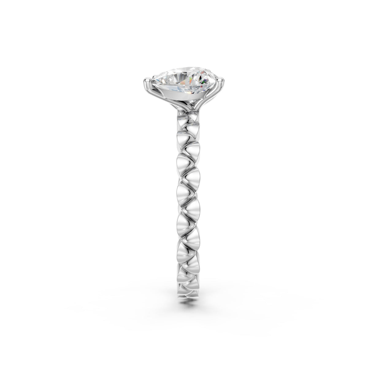 Pear and Emerald Duo Diamond Ring