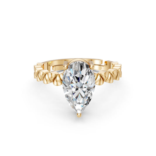 Solitaire Pear Diamond Engagement Ring