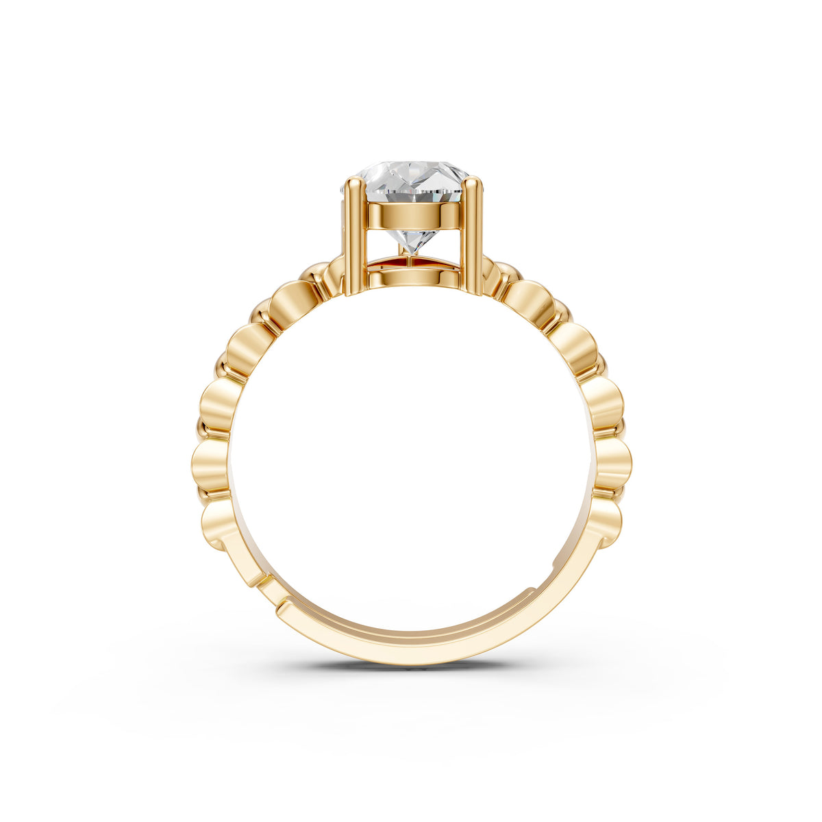 Solitaire Pear Diamond Engagement Ring