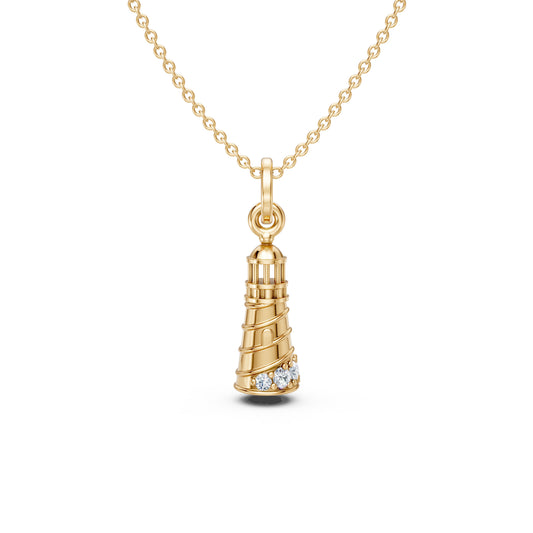Modern Sculpted Tower Pendant