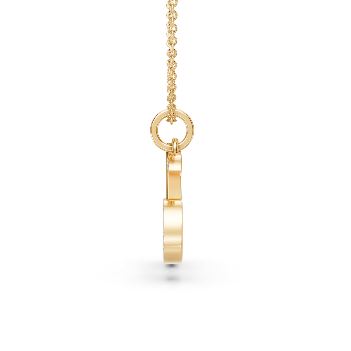 Pave Set Diamond Cherry Charm Pendant