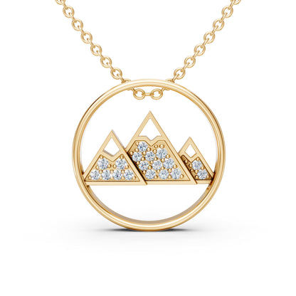 Nature Lovers Mountain Diamond Charm Pendant